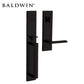Baldwin Estate Evolved - 85392.LENT - Minneapolis Escutcheon Full Handleset - Singl Cyl - 190 - Satin Black - Grade 2 - LH - UHS Hardware