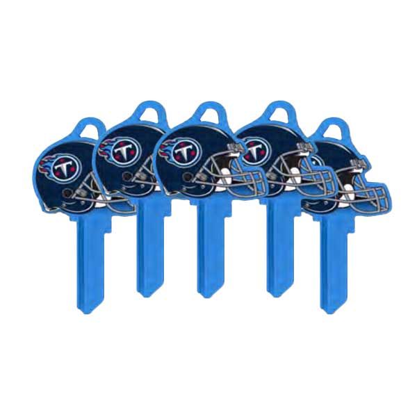 ILCO - NFL TeamKeys - Helmet Edition - Key Blank - Tennessee Titans - KW1 (5 Pack) - UHS Hardware