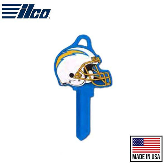 ILCO - NFL TeamKeys - Helmet Edition - Key Blank - Los Angeles Chargers - KW1 (5 Pack) - UHS Hardware