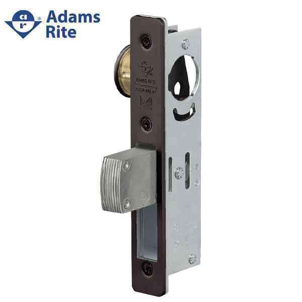 Adams Rite - MS Deadlock - MS1850S - 1-1/2"  Backset - ANSI Size - Straight Bolt - Flat Faceplate -  Dark Bronze  - Metal Door - UHS Hardware