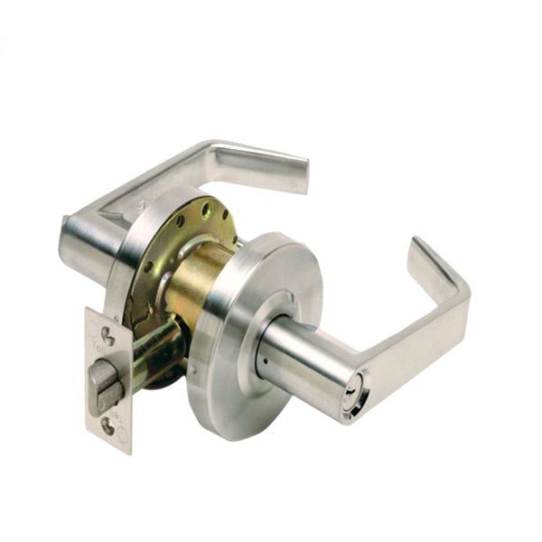 TELL - CL102261 - Standard Duty Cylindrical Leverset - Cortland - Storeroom - 2 3/4" Backset - Satin Chrome - Grade 2 - UHS Hardware