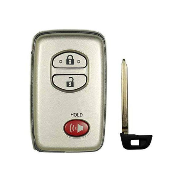 2008-2012 Toyota / 3-Button Silver Smart Key SHELL / HYQ14AAB (SKS-TOY-104) - UHS Hardware