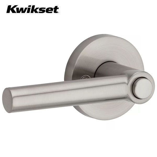 Kwikset - 156 - Milan Lever - Round Rose - 15 - Satin Nickel - Entrance - SmartKey Technology - Grade 2 - UHS Hardware