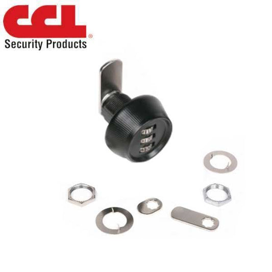 CCL - 390 Series- 3 Dial Sesamee  Combination Cam Lock - 3/4" -  Black - UHS Hardware