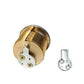 High Security - Mortise Cylinder - 1" - US3 - Polished Brass - UHS Hardware