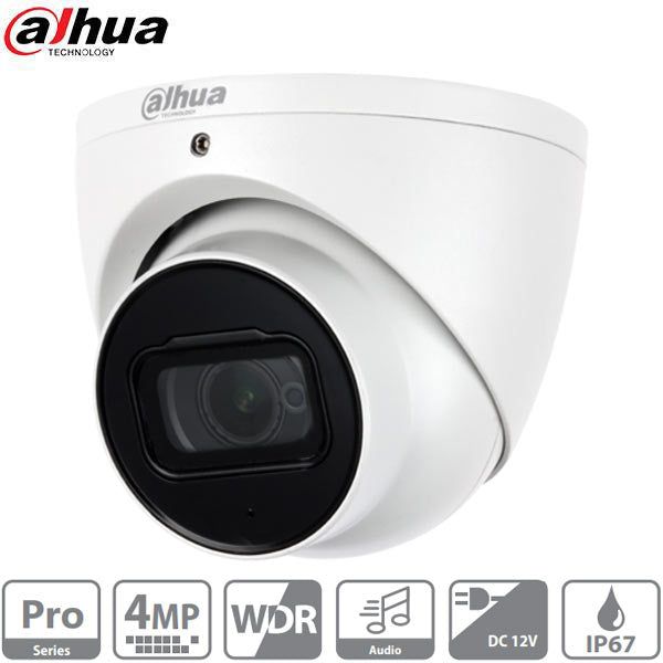 Dahua / HDCVI / 4MP / Eyeball Camera / Fixed / 2.8mm Lens / Outdoor / WDR / IP67 / Night Color / Built-in Microphone / 5 Year Warranty / DH-A42BJA2 - UHS Hardware