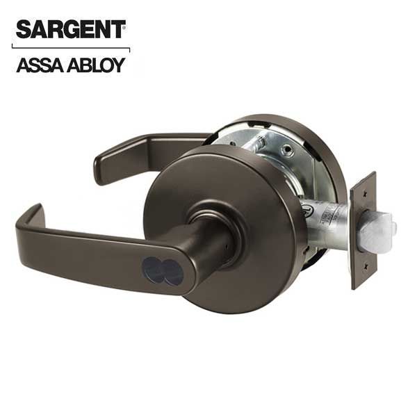 Sargent - 10G05 - Mechanical Cylindrical Lock - L Rose / L Lever - Entrance - SFIC - 10BE - Dark Oxidized Satin Bronze - Grade 1 - UHS Hardware