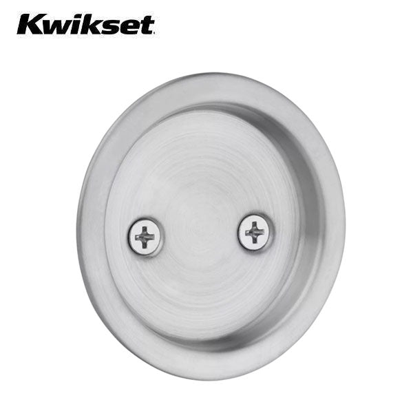 Kwikset - 93340  - Round Pocket Door Lock - Passage - 26D - Satin Chrome - UHS Hardware