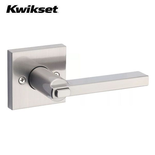 Kwikset - 156 - Halifax Lever - Square Rose - 15 - Satin Nickel - Entrance - SmartKey Technology - Grade 2 - UHS Hardware