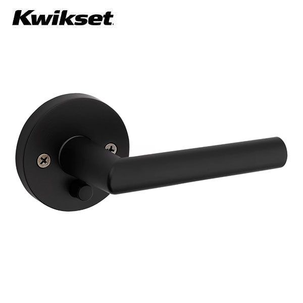 Kwikset - 9118 - Milan Privacy Lever with Round Rose - Privacy - 514 - Matte Black - Grade 2 - UHS Hardware