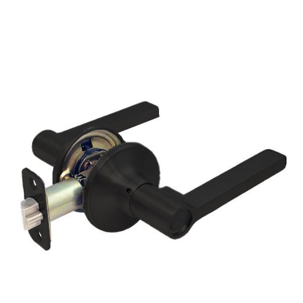 Cal-Royal - Heritage - Residential Cylindrical Lever Set - Passage - Allure Lever - Kwikset Keyway - Black - Grade 3