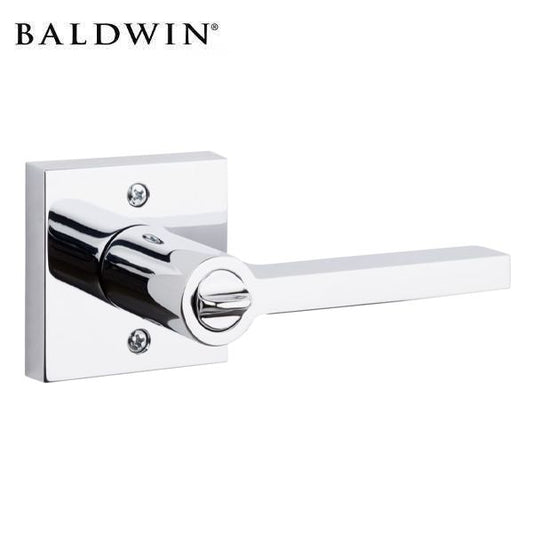 Baldwin Reserve - EN.SQU.CSR - Contemporary Square Lever - Square Rose - 260 - Polished Chrome - Entrance - Grade 2 - RH - UHS Hardware