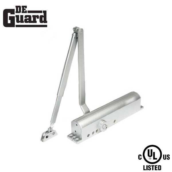 Hydraulic Door Closer / Back Check / w/ P.A Bracket - Grade 1 - Satin Nickel - Adjustable Size 1-6 - UHS Hardware