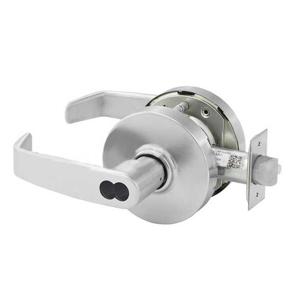 Sargent - 10G05 - Mechanical Cylindrical Lock - L Rose / L Lever - Entrance - SFIC - 26D - Satin Chrome Plated - Grade 1 - UHS Hardware