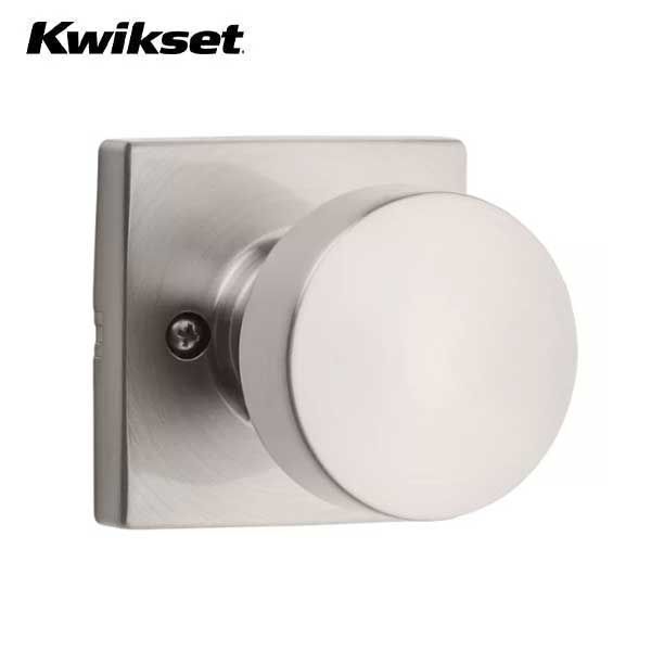 Kwikset - 720PSK - Pismo Knob  - Square Rose - Passage - 15 - Satin Nickel - Grade 3 - UHS Hardware