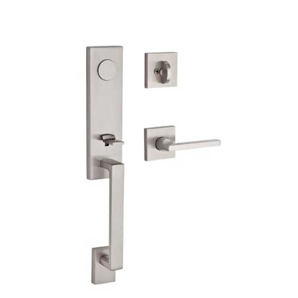 Baldwin Reserve - Seattle Contemporary Lever Handleset - Full Dummy - Contemporary Square Rose - 150 - Satin Nickel - Grade 2 - LH - UHS Hardware