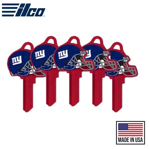 ILCO - NFL TeamKeys - Helmet Edition - Key Blank - New York Giants - KW1 (5 Pack) - UHS Hardware