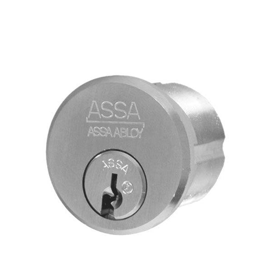 ASSA - Twin 6000 Classic Mortise Cylinder - 1-1/8" - Schlage "L" Cam - Satin Chrome - (Sub-Assembled) - UHS Hardware