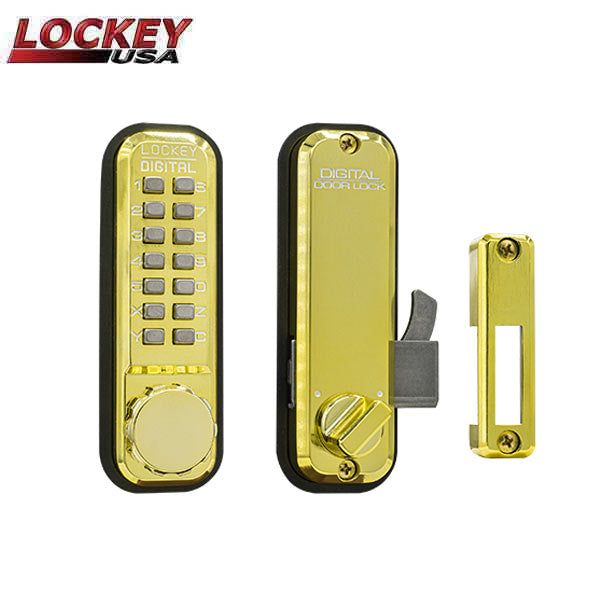 Lockey - 2500 - Mechanical Keypad - Keyless Hook Bolt Lock - Knob - for Sliding Glass Doors - UHS Hardware