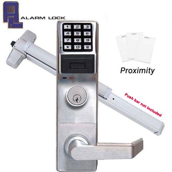 Alarm Lock Trilogy - ETPDLS1G - PROX Panic Exit Trim Keypad Digital Lock w/ Audit Trail  - 26D - Satin Chrome - UHS Hardware