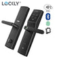 Lockly - PGD829AFSG - Secure Lux - Mortise Smart Lock  - Fingerprint Reader - RFID Card - Bluetooth - Space Grey - UHS Hardware