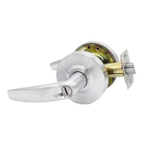 Commercial Lever Handle - Contemporary Design - 2-3/4” Standard Backset - Satin Chrome - Privacy - Grade 2 - UHS Hardware