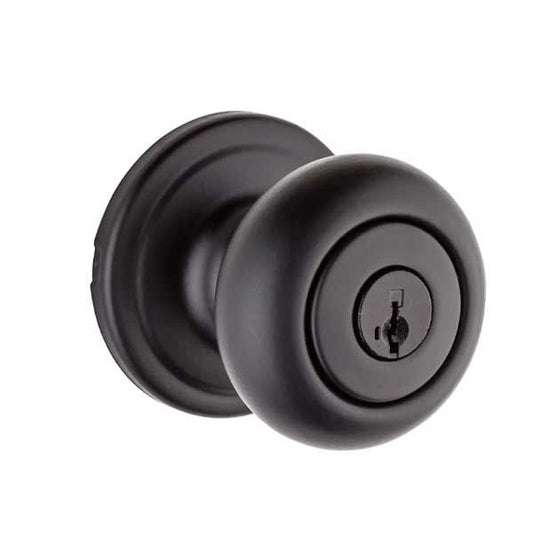 Kwikset - 740H - Hancock Knob  - Round Rose - Entrance - 514 - Iron Black - SmartKey Technology - Grade 2 - UHS Hardware