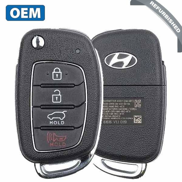 2015-2019 Hyundai Santa Fe / 4-Button Flip Key / PN: 95430-2W110 / TQ8-RKE-4F31 (OEM) - UHS Hardware