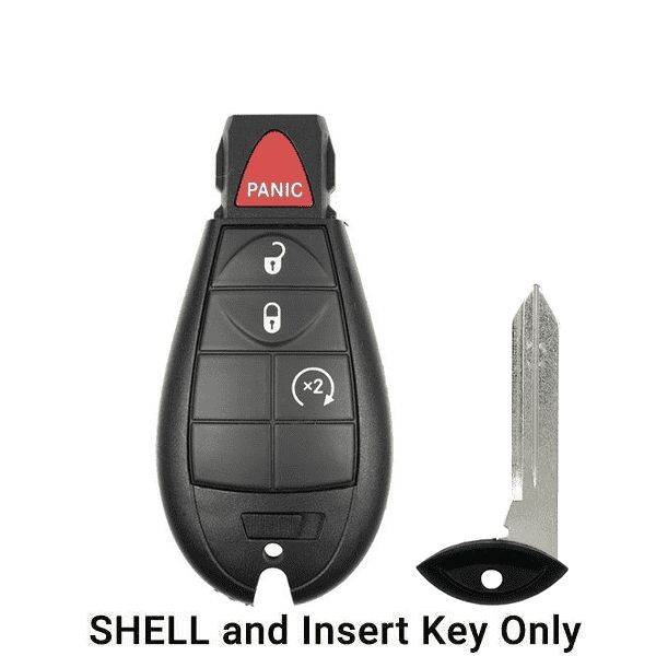 2008-2019 Chrysler Dodge Jeep VW 4-Button Fobik Key SHELL for IYZ-C01C (ORS-FBK-01) - UHS Hardware