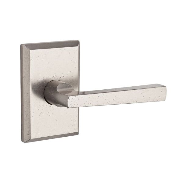 Baldwin Reserve - Taper Privacy Leverset - Rustic Square Rose - White Bronze - RH - Grade 2 - UHS Hardware