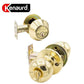 Premium Combo Lockset - Knob & Double Cylinder Deadbolt - Entrance - Polished Brass - Retail Packaging - KW1 / SC1 - Grade 3 - UHS Hardware