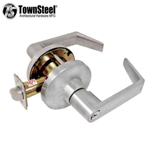 TownSteel - CDC-110-S - Commercial Lever Handle  - Clutch Lever  - 2-3/4 " Backset - Satin Chrome - Classroom Intruder -  Grade 1 - UHS Hardware