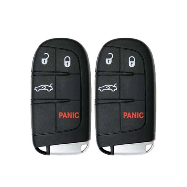 2 x 2015-2021 Dodge Chrysler / 4-Button Smart Key / PN: 68394196AA /  M3M-40821302  (AFTERMARKET) (2 for 1) - UHS Hardware