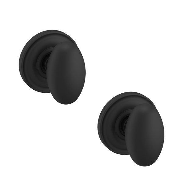 Baldwin Estate - 5025 Classic Knob Set - 5048 Circle Rose - Satin Black - Passage / Privacy - Grade 2 - UHS Hardware