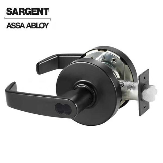 Sargent - 10G54 - Mechanical Cylindrical Lock - L Rose / L Lever - Corridor - SFIC - BSP - Black Suede Powder Coat - Grade 1 - UHS Hardware