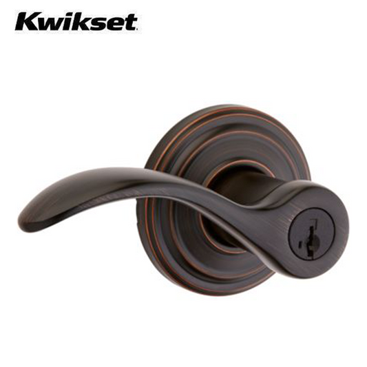 Kwikset - 740PML - Pembroke Door Lever Set  - Keyed Entry - Round Rose - 11P - Venetian Bronze - Grade 2 - UHS Hardware