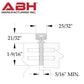 ABH - A110 - Continuous Gear Hinge - Full Mortise - 85" length - Clear Aluminum - Grade 1 - UHS Hardware