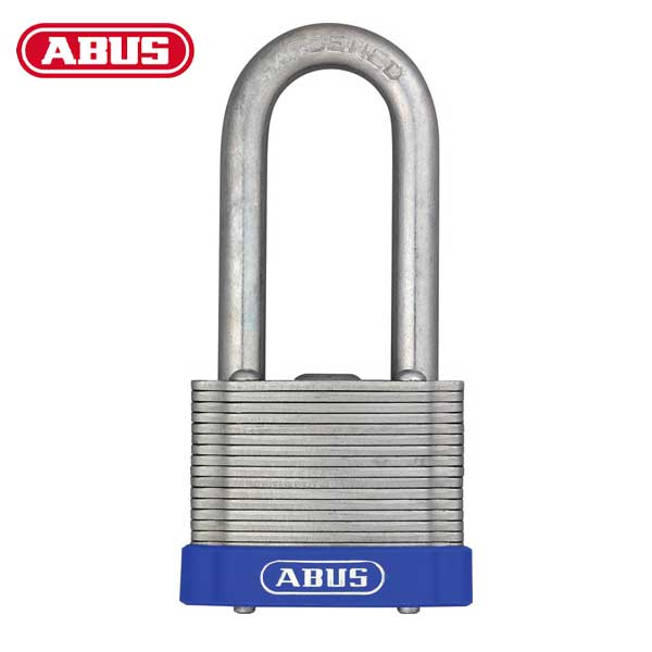 Abus - 41/45HB50 B - Eterna Laminated Steel Padlock Blue Bumper -  1-59/64" Width w/ 2" Shackle - UHS Hardware