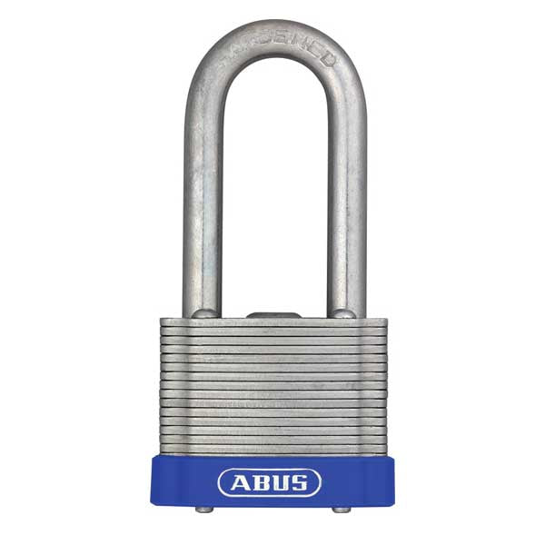 Abus - 41/45HB50 B - Eterna Laminated Steel Padlock Blue Bumper -  1-59/64" Width w/ 2" Shackle - UHS Hardware