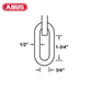 Abus - 12KS - 10 Foot - High Security Chain & Sleeve - 1/2" Diameter - UHS Hardware
