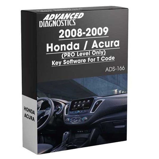 Advanced Diagnostics - ADS166 - 2008-2009 - Honda / Acura Key Software For T Code - PRO Level Only - Category A - UHS Hardware