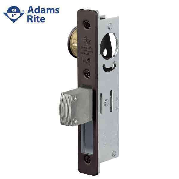 Adams Rite - MS Deadlock - MS1851S - 31/32" Backset - ANSI Size - Straight Bolt - Radial Faceplate -  Dark Bronze  - Metal Door - UHS Hardware