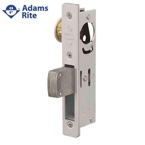 Adams Rite - MS Deadlock - MS1851S - 1-1/8"  Backset - ANSI Size - Straight Bolt - Radial Faceplate - Aluminum - Metal Door - UHS Hardware