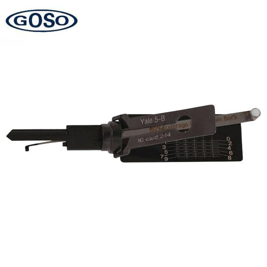 GOSO - AKK Lishi Style 2-in-1 Pick and Decoder - Yale 5B - 5-Pin - European Lock Cylinder