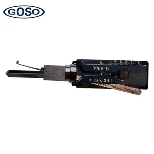 GOSO - AKK Lishi Style 2-in-1 Pick and Decoder - Yale 5 - 5-Pin - Rim Cylinder
