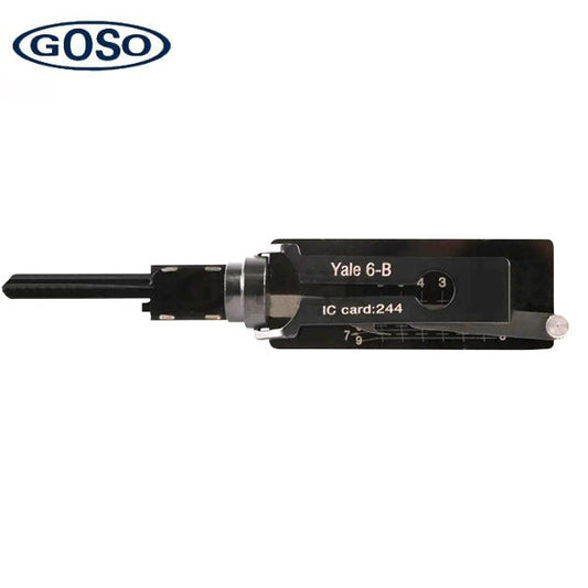 GOSO - AKK Lishi Style 2-in-1 Pick and Decoder - Yale 6B - 6-Pin - European Lock Cylinder