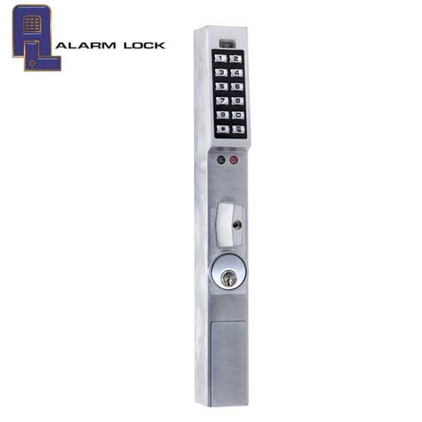 Trilogy DL1225 Narrow Stile Keypad Turnpiece Lock / Satin Chrome ( Alarm Lock ) - UHS Hardware