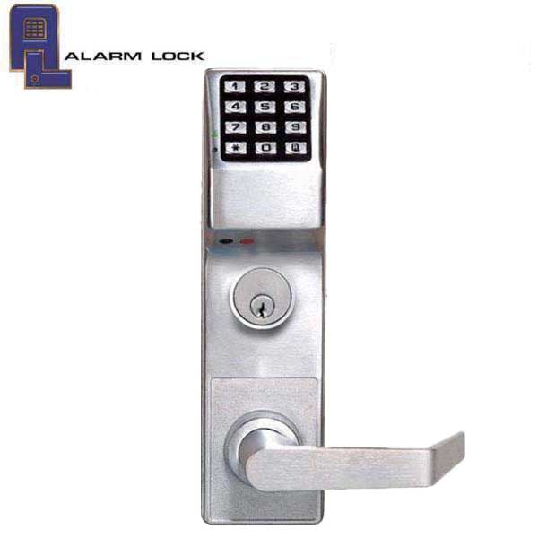 Alarm Lock Trilogy - DL4500DBL - Digital Keypad Mortise Lock w/ Deadbolt and Privacy Feature - Straight Lever- 2000 Users - 40,000 Event Audit Trail - Left Hand Reversible - Weather-proof - US26D - Satin Chrome - UHS Hardware