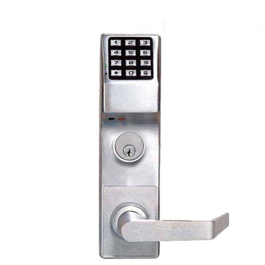 Alarm Lock Trilogy - DL4500DBL - Digital Keypad Mortise Lock w/ Deadbolt and Privacy Feature - Straight Lever- 2000 Users - 40,000 Event Audit Trail - Left Hand Reversible - Weather-proof - US26D - Satin Chrome - UHS Hardware