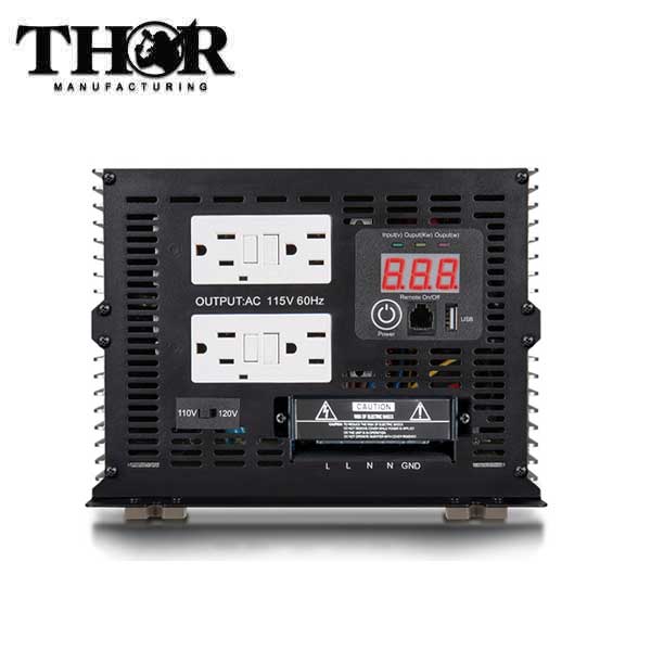 THOR - THPW5000 - 5000 Watt Pure Sine Wave Power Inverter - w/ USB 2.1 - UHS Hardware